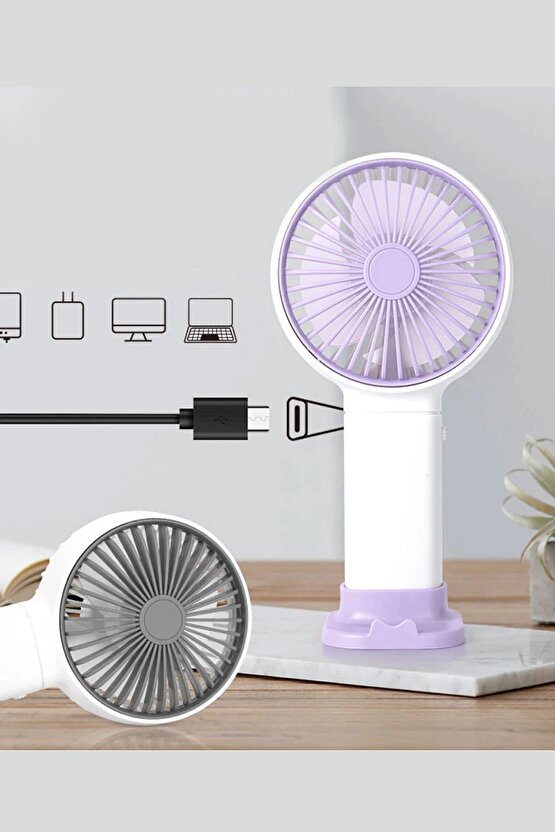 Taşınabilir Şarjlı Mini El Vantilatörü