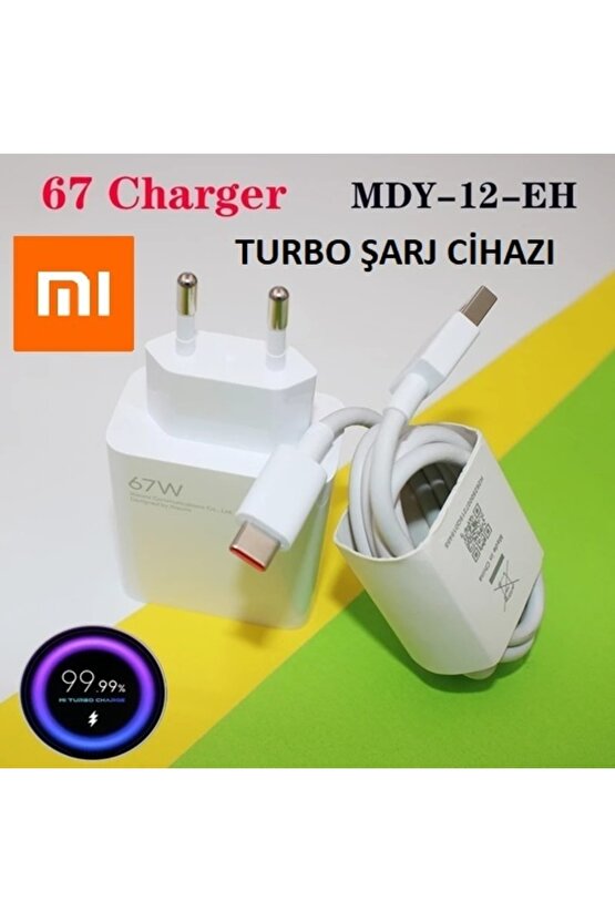 Xiaomi Mi 11 67 Watt Orjinal Turbo Şarj Cihazı Redmi Mi 6a Type-c Data Kablo + Myd-12-eh