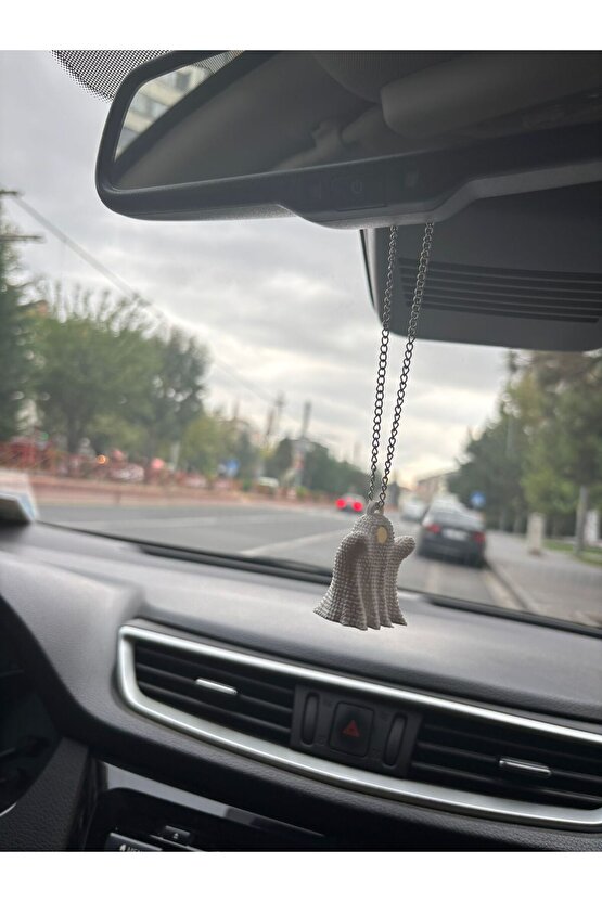 Dikiz Aynası Süsü Eğlenceli Hayalet Figürü - Araba Aksesuarı, Şirin Araba Dekorasyonu