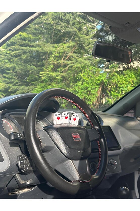 3 Lü Sevimli Hayalet Araba süsü - Araç İçi Aksesuar Sevimli Hayalet Figürü - Oto Aksesuarı