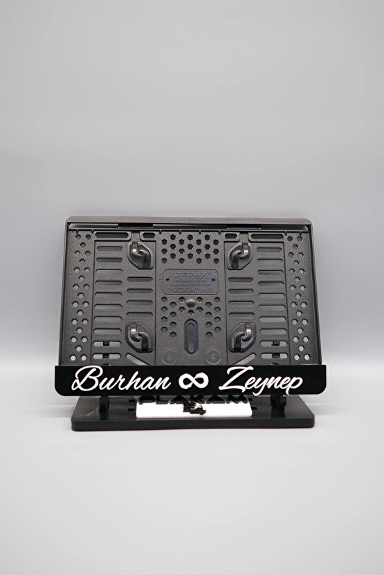 SONSUZLUK İŞARETLİ TARİHLİ ÇİFTLERE ÖZEL İSİMLİ PLEKSİ MOTOR PLAKALIĞI