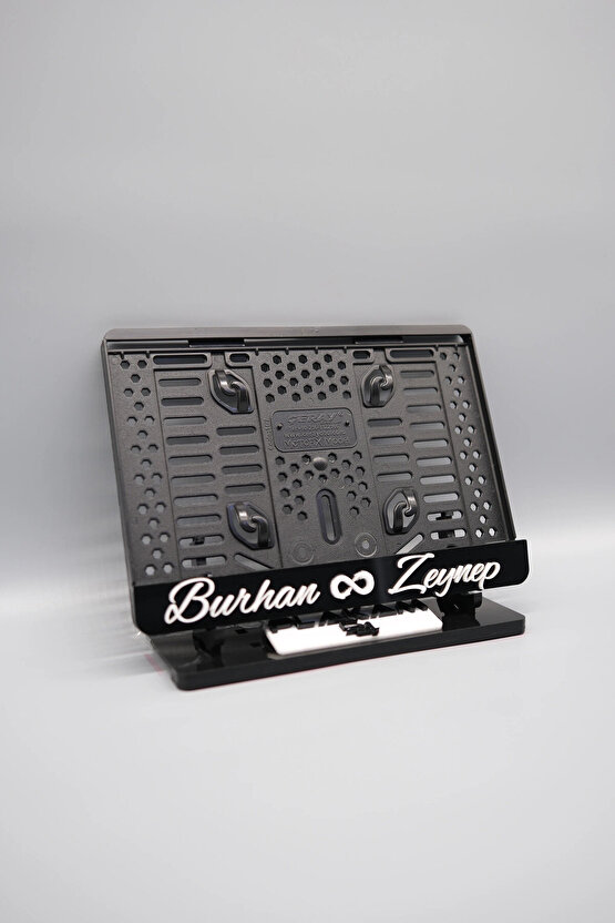 SONSUZLUK İŞARETLİ TARİHLİ ÇİFTLERE ÖZEL İSİMLİ PLEKSİ MOTOR PLAKALIĞI