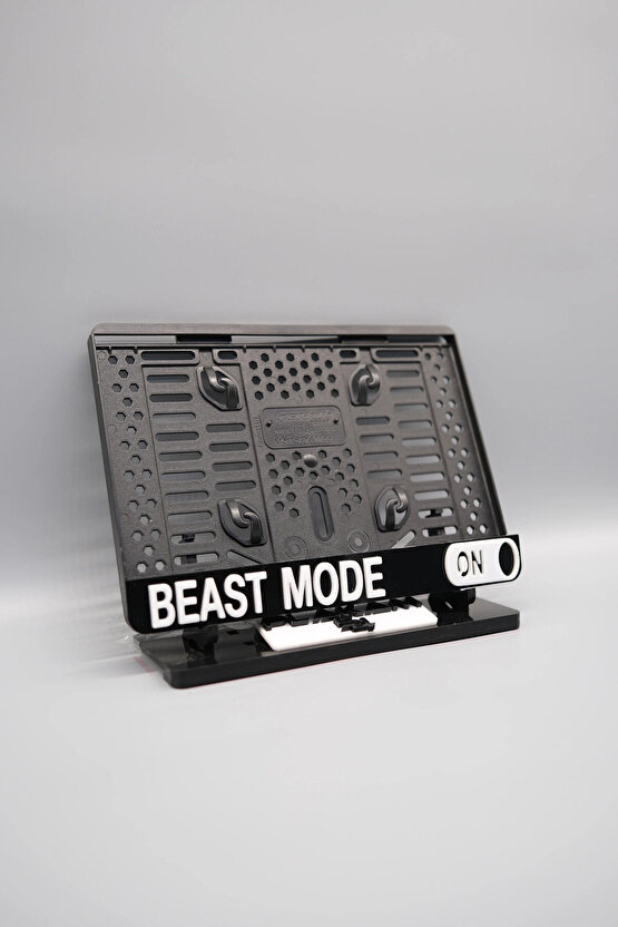 BEAST MOD ON 3D KABARTMALI PLEKSİ MOTOR PLAKALIĞI
