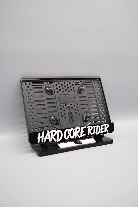 HARD CORE RIDER 3D KABARTMALI PLEKSİ MOTOR PLAKALIĞI