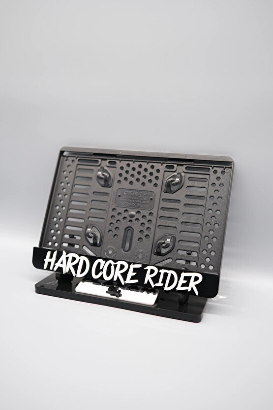 HARD CORE RIDER 3D KABARTMALI PLEKSİ MOTOR PLAKALIĞI