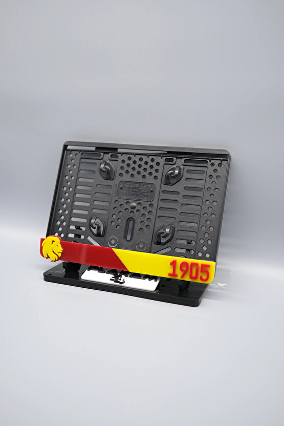 SARI KIRMIZI TARAFTAR 3D KABARTMALI PLEKSİ MOTOR PLAKALIĞI