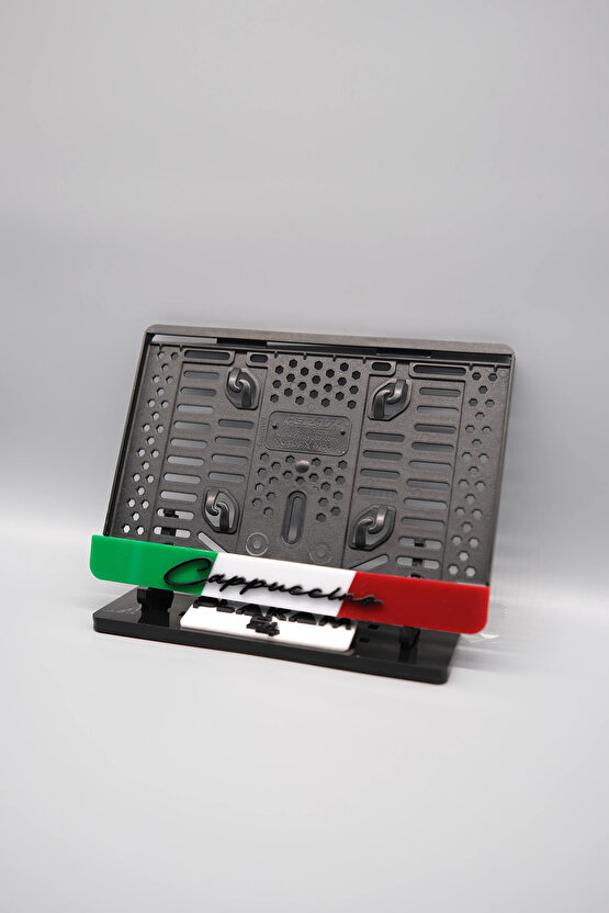 CAPPUCINO 3D KABARTMALI İTALYA PLEKSİ MOTOR PLAKALIĞI