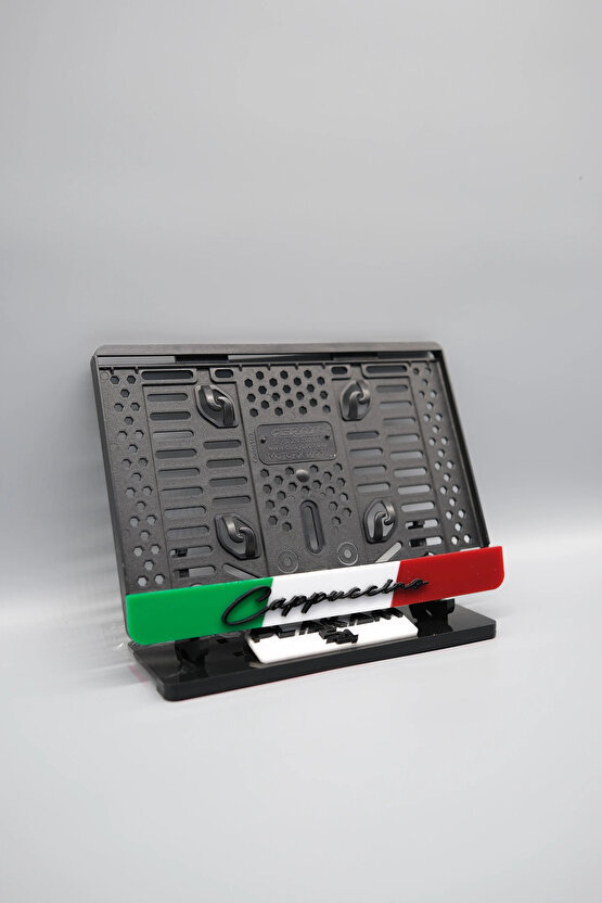 CAPPUCINO 3D KABARTMALI İTALYA PLEKSİ MOTOR PLAKALIĞI