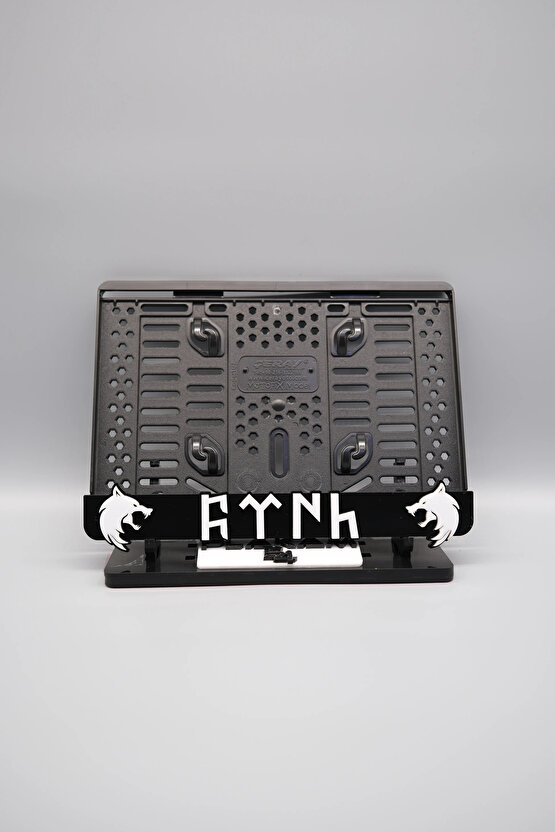 KURT GÖKTÜRKÇE TÜRK YAZILI 3D KABARTMALI PLEKSİ MOTOR PLAKALIĞI