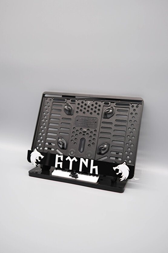 KURT GÖKTÜRKÇE TÜRK YAZILI 3D KABARTMALI PLEKSİ MOTOR PLAKALIĞI