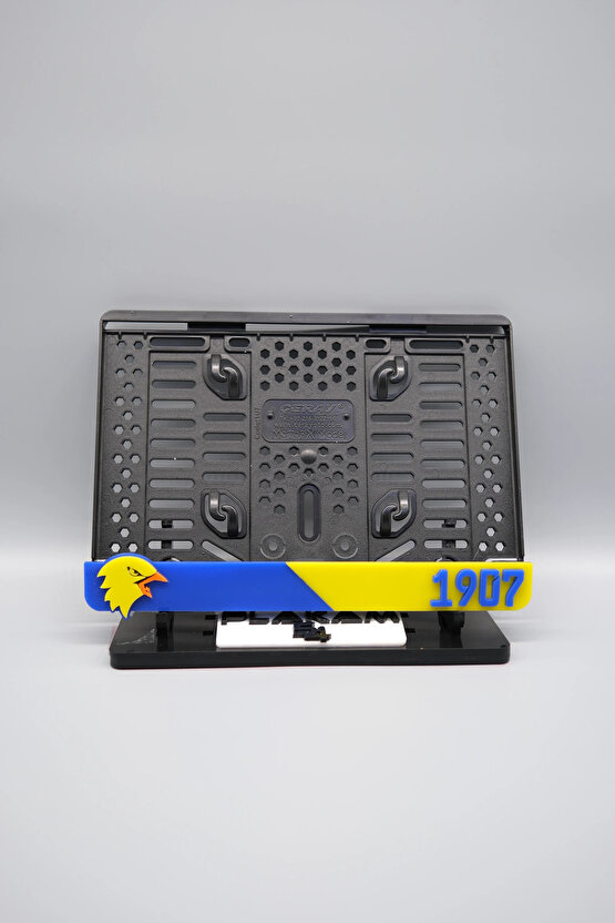 SARI LACİVERET TARAFTAR 3D KABARTMALI PLEKSİ MOTOR PLAKALIĞI