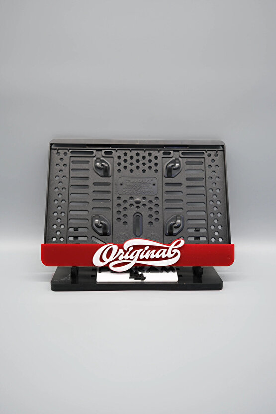 ORIGINAL 3D KABARTMALI KIRIMIZI PLEKSİ MOTOR PLAKALIĞI