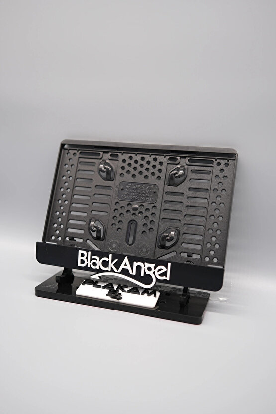 BLACK ANGEL 3D KABARTMALI SİYAH PLEKSİ MOTOR PLAKALIĞI