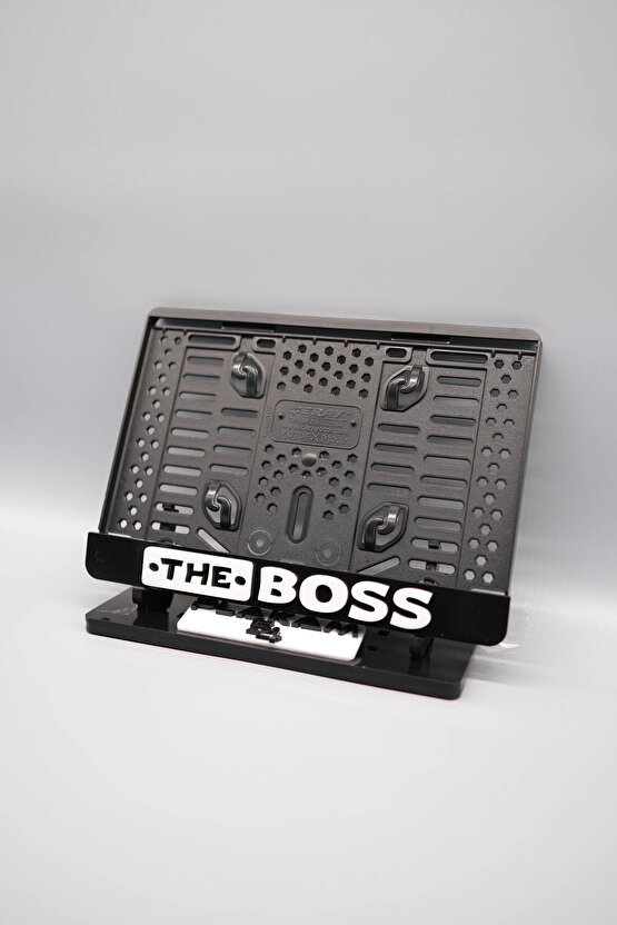 THE BOSS 3D KABARTMALI BEYAZ PLEKSİ MOTOR PLAKALIĞI