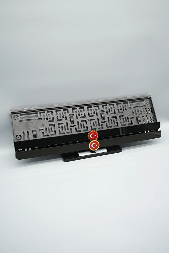 ALTIN TÜRKİYE BAYRAĞI 3D KABARTMALI PLEKSİ ARABA PLAKALIĞI