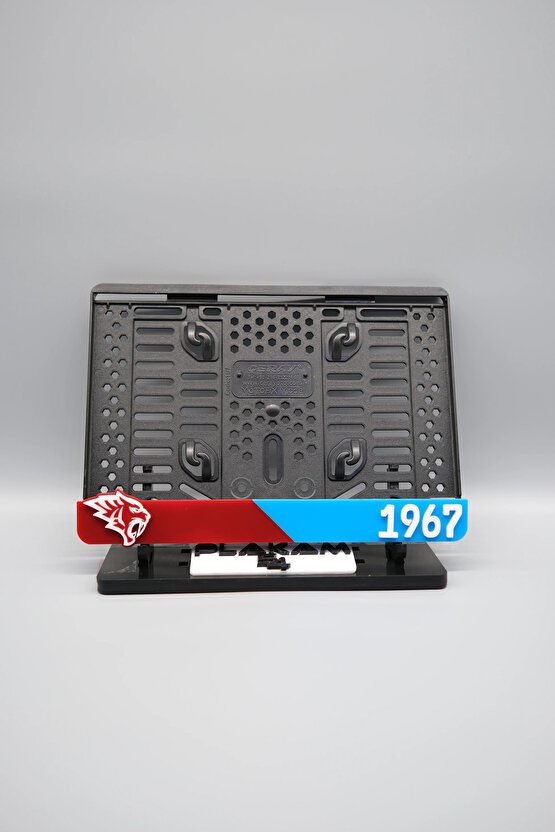 BORDO MAVİ TARAFTAR 3D KABARTMALI PLEKSİ MOTOR PLAKALIĞI