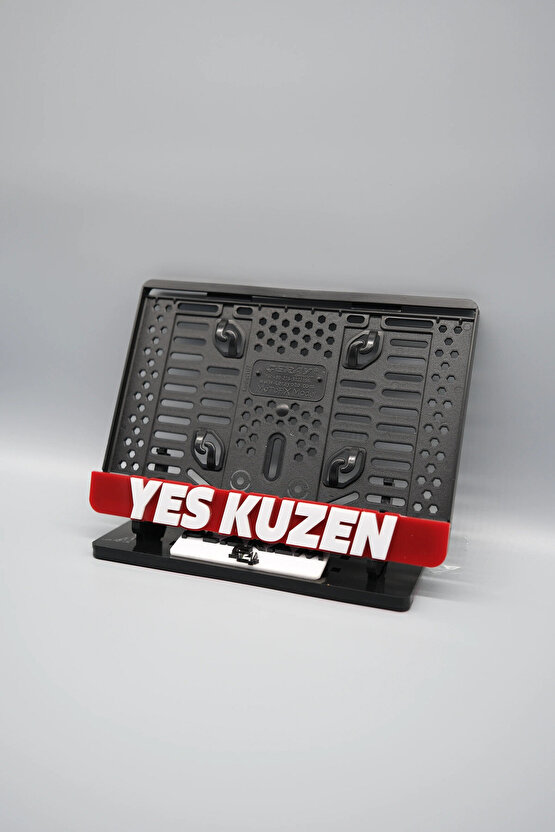 YES KUZEN 3D KABARTMALI KIRMIZI PLEKSİ MOTOR PLAKALIĞI