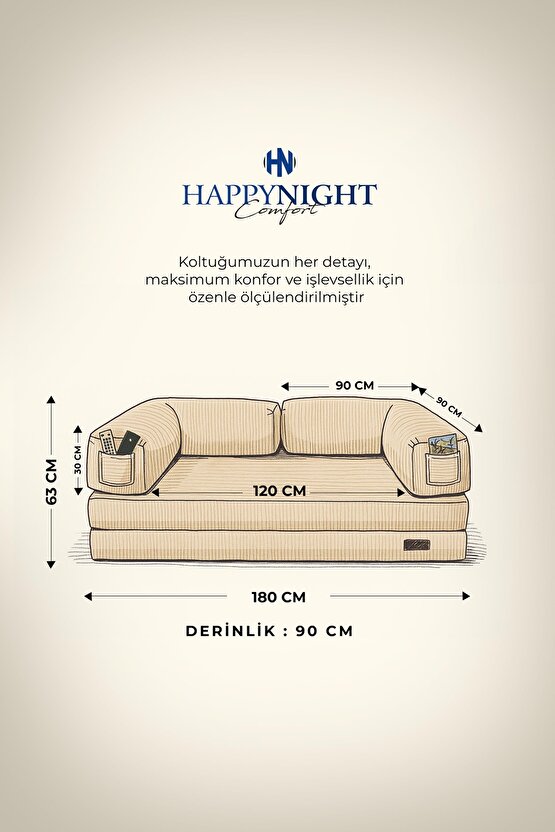 Sofya Aktivite Koltuğu | Oyun Koltuğu | Sünger Koltuk | Sinema Koltuğu | 90x180