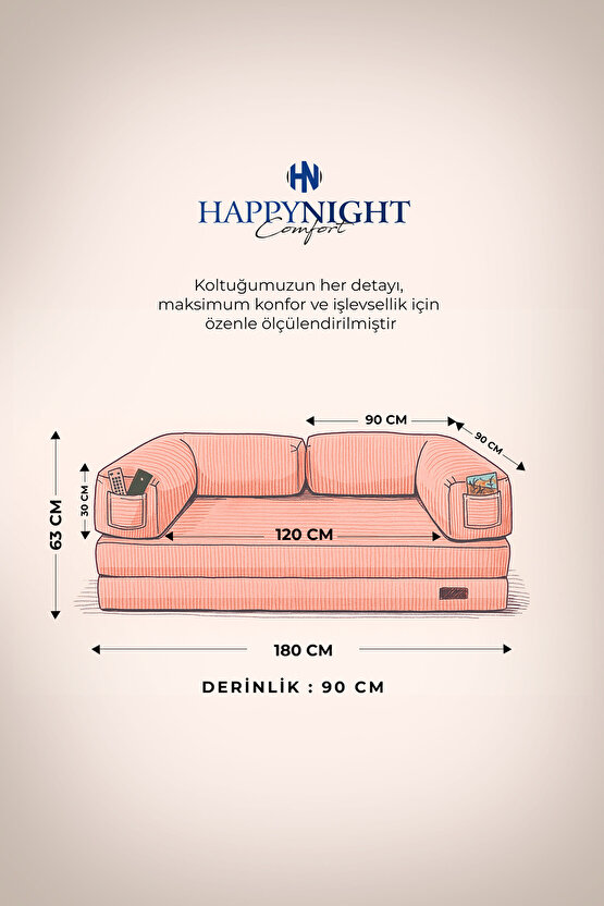 Sofya Aktivite Koltuğu | Oyun Koltuğu | Sünger Koltuk | Sinema Koltuğu | 90x180