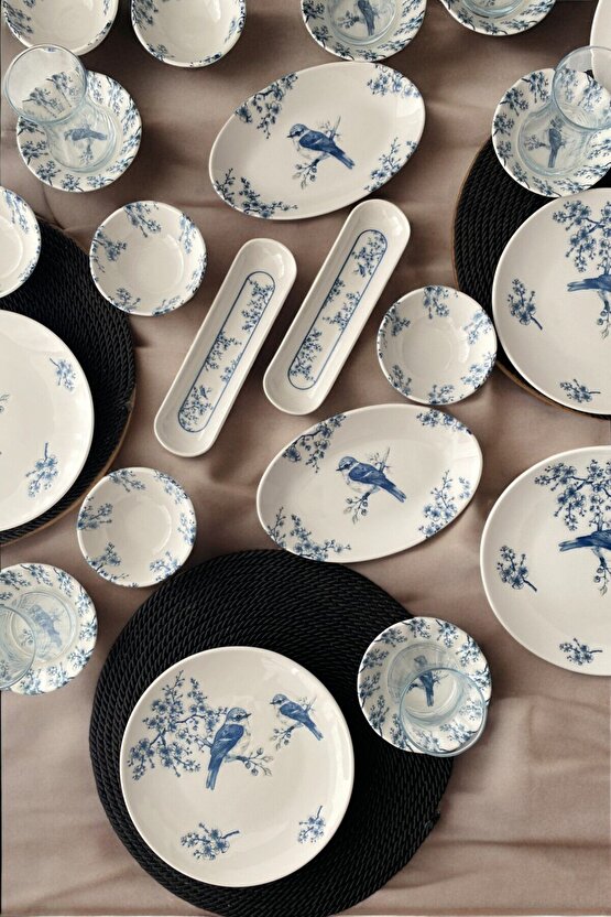 Serenat 46 Parça 12 Kişilik Porselen Kahvaltı Takımı