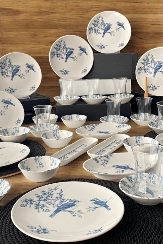 Serenat 46 Parça 12 Kişilik Porselen Kahvaltı Takımı