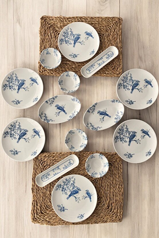 Serenat 14 Parça 6 Kişilik Porselen Kahvaltı Takımı