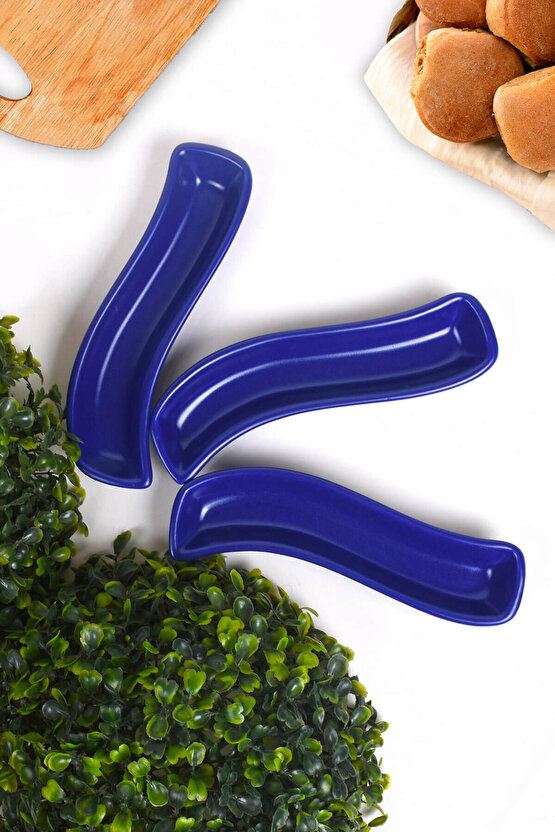 Mat Kobalt İvory Zeytinlik 18 Cm 3 Adet