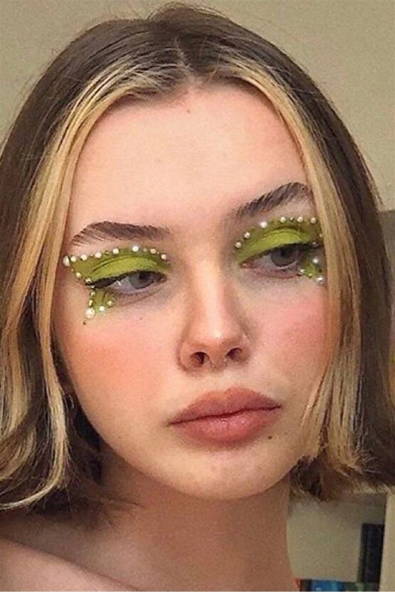 İncili Sticker Kendinden Yapışkanlı Saç, Yüz,Vücut,Tırnak Süsleme Aksesuarı