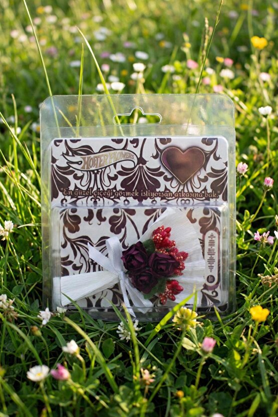 Minik Buket Nostaljik Tasarım Hot Konseptli Aynalı Çiçek Buketi Anlamlı ve Kalıcı Hediye