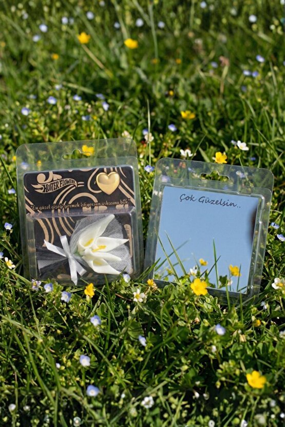 Minik Buket Hotter Flowers Konseptli Kutulu Aynalı Çiçek 14 Şubat Sevgililer Günü Özel Viral Hediye