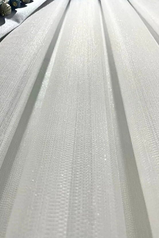 Brillant Gumus Simli Bambu Tul Perde 13 Sık Pileli Vıdeolu Gulsemperdeonlıne