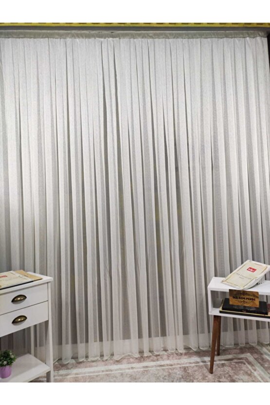 Nora 13 Sık Pile Ekru Tül Perde 24