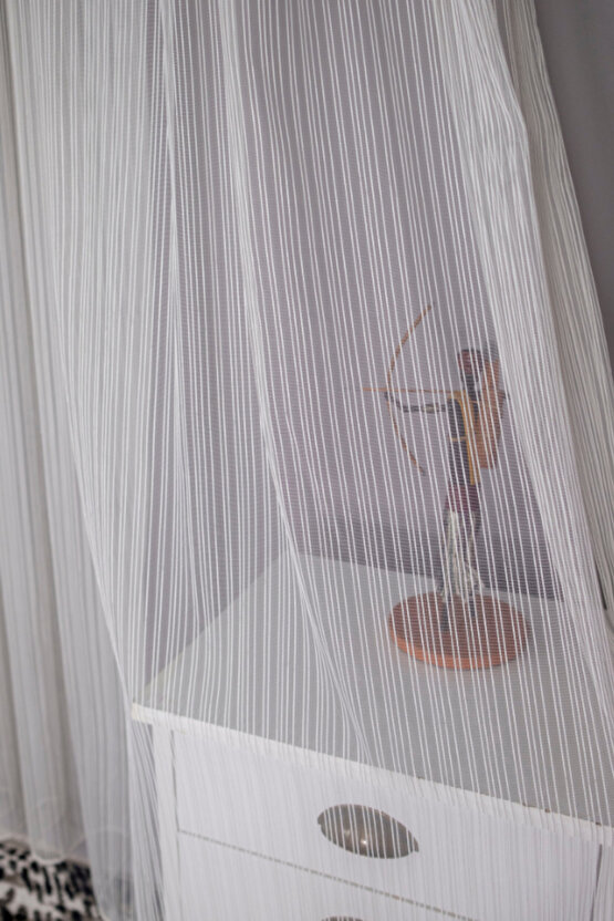 Brıllant Çizgili Tül Perde 13 Sık Pile Videolu (ORJİNAL CİZGİLİ TÜL KİRİŞMA YAPMAZ)