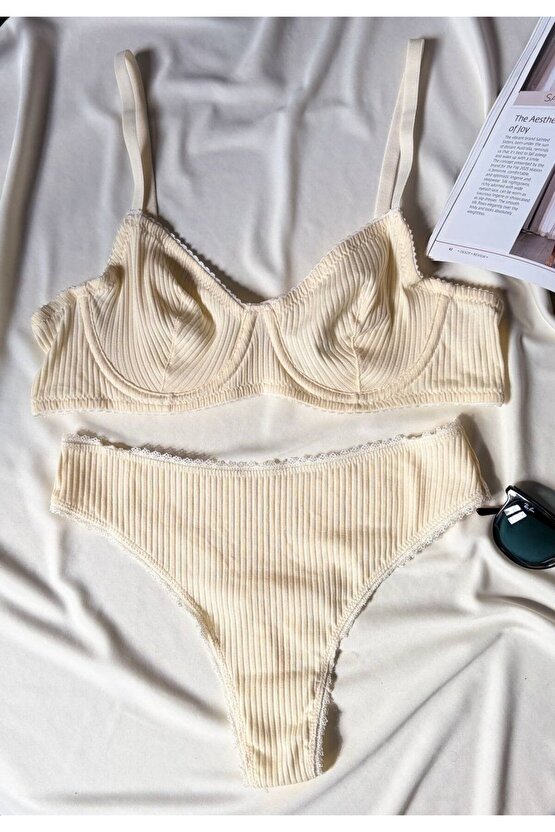 Soft Touch Pamuklu Balenli Sütyen Takımı