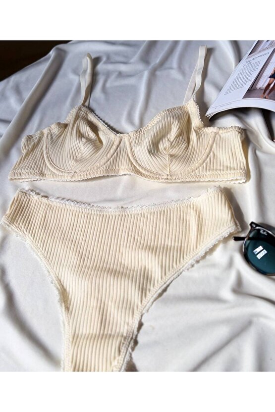 Soft Touch Pamuklu Balenli Sütyen Takımı