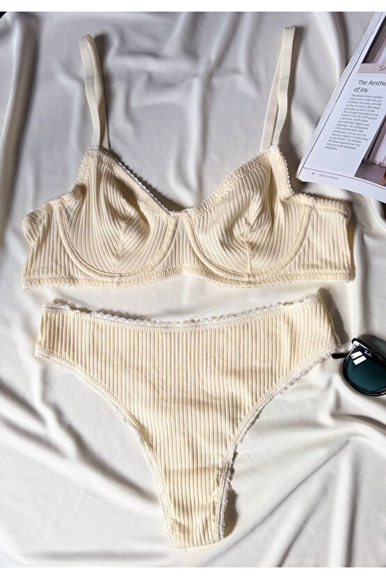 Soft Touch Pamuklu Balenli Sütyen Takımı