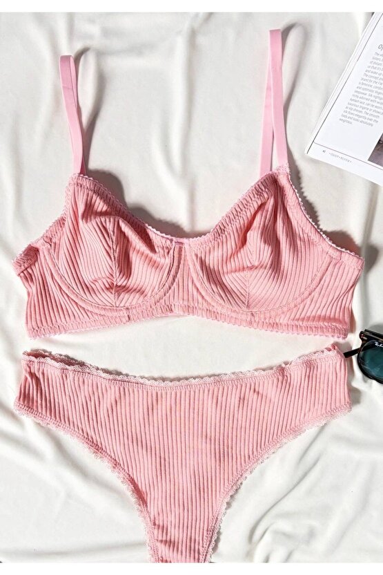 Soft Touch Pamuklu Balenli Sütyen Takımı