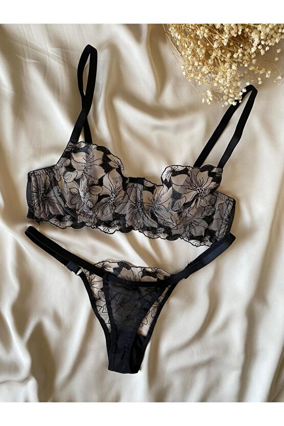 Siyah Dantel Sütyen takımı