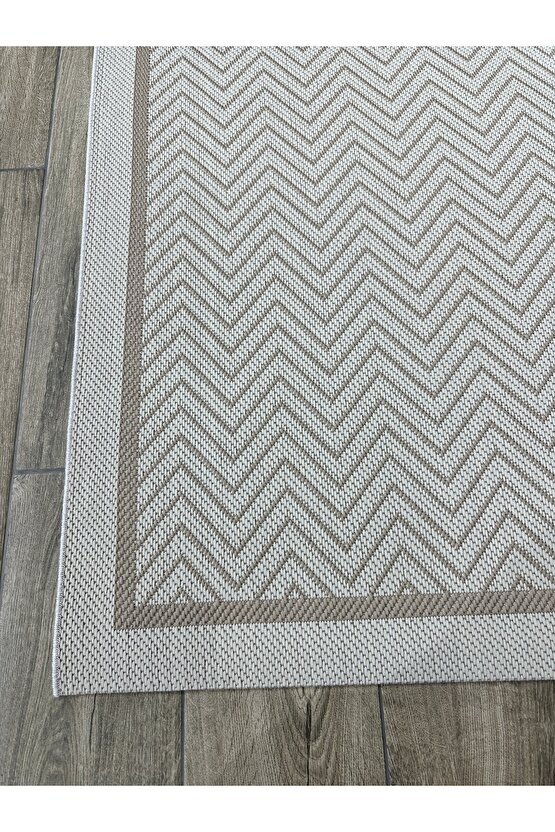 Kolay Temizlenen Yıkanabilir Kaymaz Dokuma Taban Bordürlü Sisal Halı