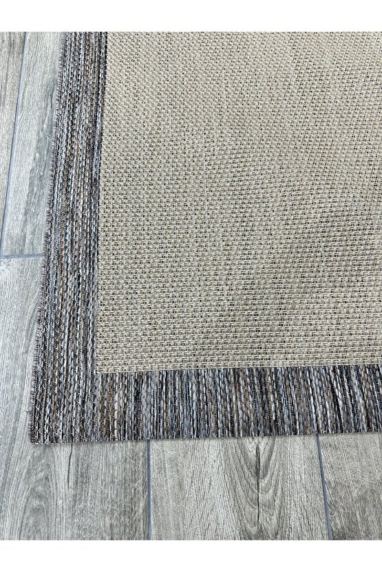 Kolay Temizlenen Yıkanabilir Kaymaz Dokuma Taban Bordürlü Sisal Halı