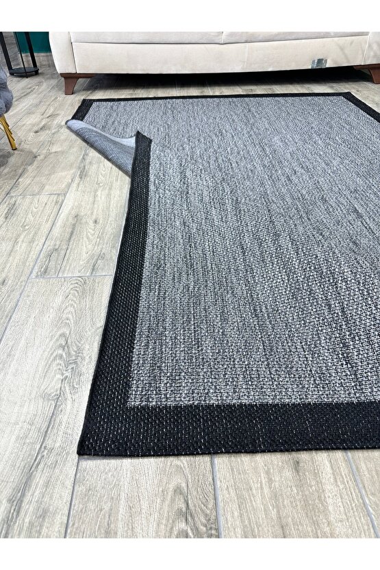 Kolay Temizlenen Yıkanabilir Kaymaz Dokuma Taban Bordürlü Sisal Halı