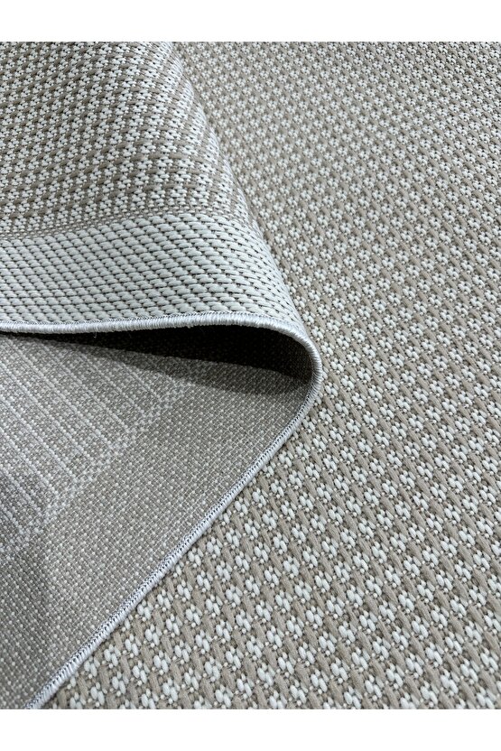 Kolay Temizlenen Yıkanabilir Kaymaz Dokuma Taban Bordürlü Sisal Halı