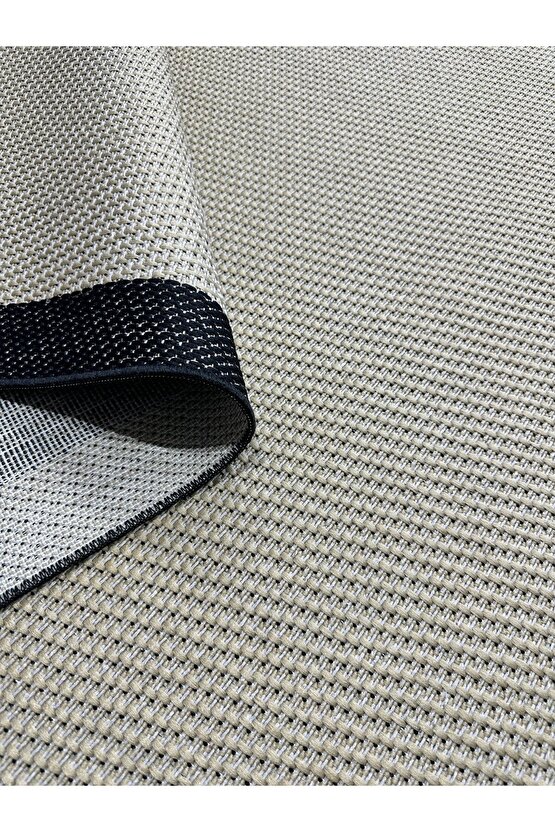 Kolay Temizlenen Yıkanabilir Kaymaz Dokuma Taban Bordürlü Sisal Halı