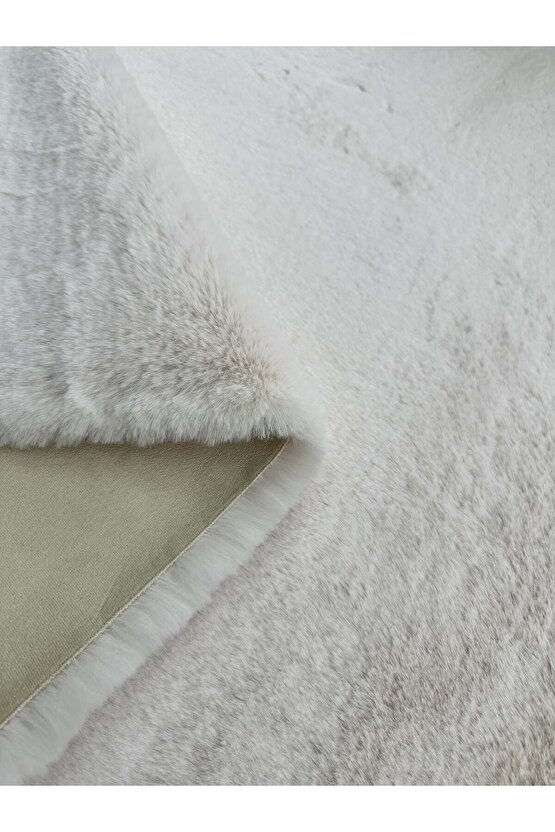 Modern Tavşan Tüyü Yumuşacık Tüy Dökmez Peluş Halı Taş