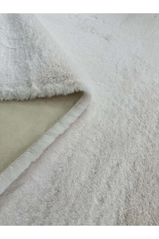Modern Tavşan Tüyü Yumuşacık Tüy Dökmez Peluş Halı Taş