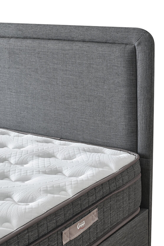 Melisa Tek Kişilik Sandıklı Baza + Full Ortopedik Visco Yatak + Başlık 3 lü Set