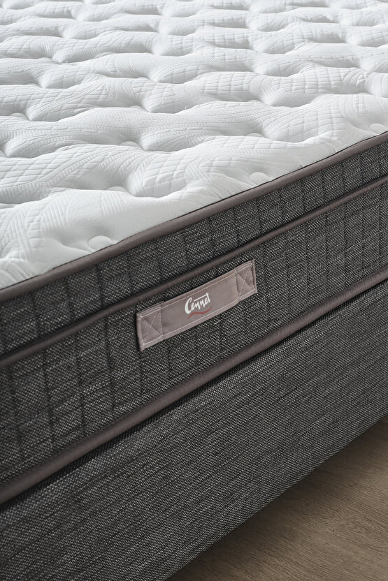 Melisa Çift Kişilik Sandıklı Baza + Full Ortopedik Paket Yaylı Visco Yatak + Başlık 3