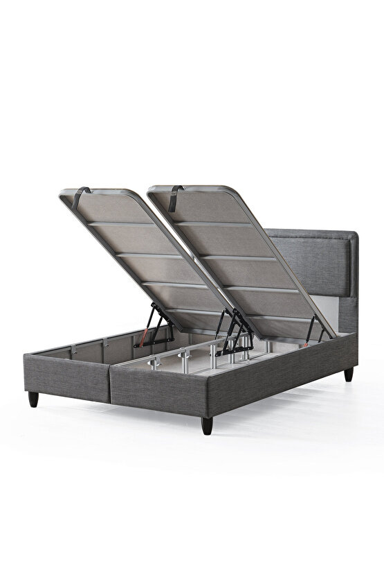 Melisa Çift Kişilik Sandıklı Baza + Full Ortopedik Paket Yaylı Visco Yatak + Başlık 3