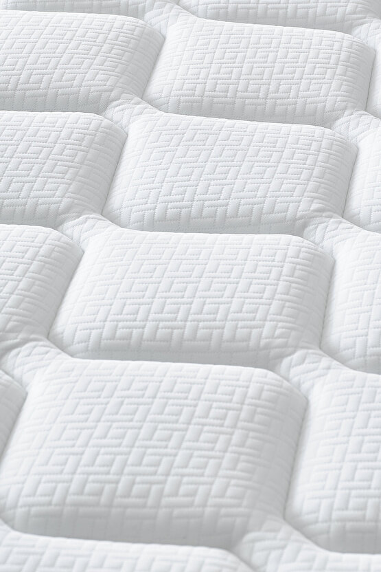 Mimoza Modeli Tek Kişilik Full Ortopedik Yataklı Baza ve Başlık Takımı 3 lü Set