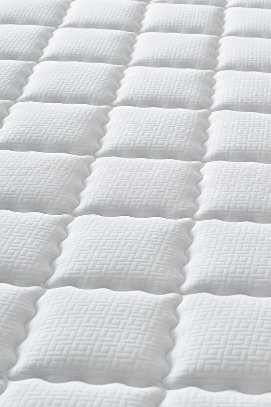 Gisele Modeli Full Ortopedik Çift Kişilik Pedli Yataklı Baza ve Başlık Takımı 3 lü Set